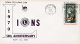 Plic LIONS CLUB,Sioux City, America,25 Aprilie 1970