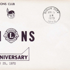 Plic LIONS CLUB,Sioux City, America,25 Aprilie 1970