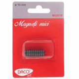 Cumpara ieftin Magneti Mici DACO, 10 Buc/Set, 10 mm, Culoare Neagra, Magneti de Prindere, Cercuri Magnetice, Magneti Negri, Set Magneti, Magneti Mici pentru Prindere