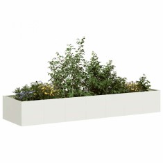 vidaXL Jardinieră alb 280x80x40 cm oțel 860760