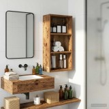vidaXL Dulap de perete pentru baie Lemn vechi 30 x 16 x 62,5 cm 889341
