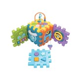 Jucarie educativa, Cub cu diverse activitati, pian, sortator, telefon, ATU-088641, Oem