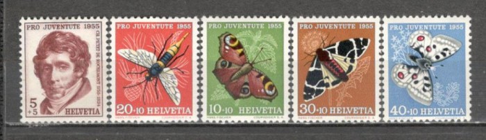 Elvetia.1955 Pro Juventute-Insecte si fluturi SH.31