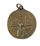 MEDALIE DEVOȚIONALĂ DIN ALAMĂ 1947, SFINTEI ECATERINA DE SIENA