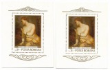 Romania (300) - Reproduceri de arta - Nuduri, 1969 - 2 serii + 2 colite neobliterate