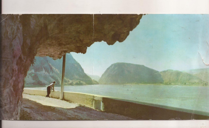 RF34 -Carte Postala- Dunarea la Cazane, format lung, circulata 1964