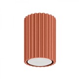 Lampă De Tavan Karbon Ocru Roșu Aluminiu, 1 Bec Tub Minimalist De Interior.