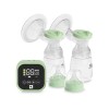 Pompa de san electrica dubla, Lorelli Eva, 4 moduri de operare, 2 sesiuni simultan, functie masaj, 9 niveluri de aspiratie, 180 ml x 2, Green
