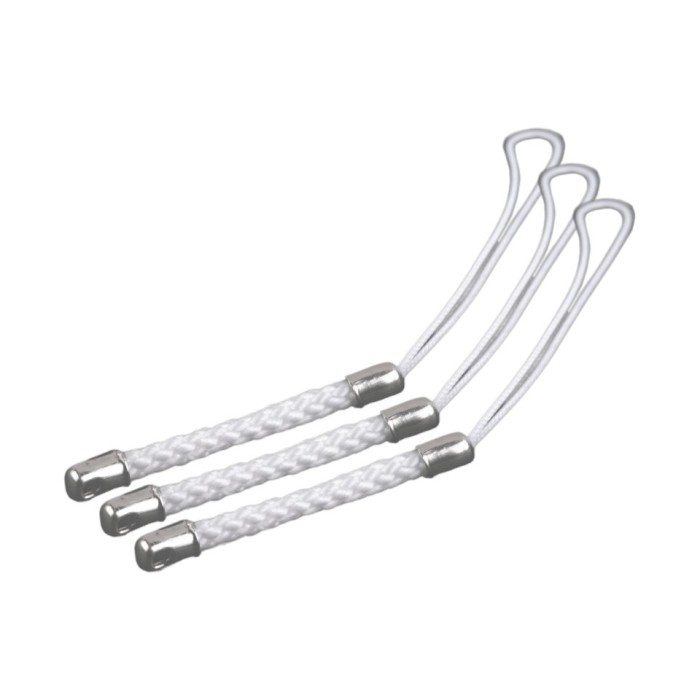 Set 10 agatatoare pentru breloc sau chei Crisalida, lungime 8.8 cm, Alb