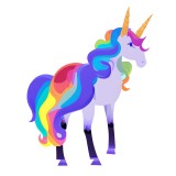 Cumpara ieftin Sticker decorativ, Unicorn, Multicolor, 76 cm, 8501ST, Oem