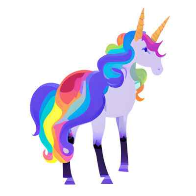 Sticker decorativ, Unicorn, Multicolor, 76 cm, 8501ST foto