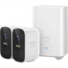 Eufy 2C Sistem Camere de Supraveghere Wireless 2-Cam Kit Wireless Alb foto