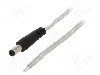 Cablu alimentare DC, cabluri, DC 5,5/2,1 mufa, transparent, 3m, BQ CABLE - DC.CAB.8200.0300