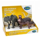 Cumpara ieftin Set figurine Papo Animale salbatice - Elefant, hipopotam si pui hipopotam