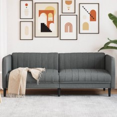 Gossi canapea cu 3 locuri, gri inchis, material textil