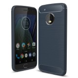 Husa MOTOROLA Moto E4 - Luxury Carbon TSS, Bleumarin