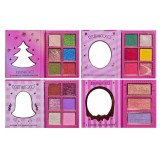 Set 4 Palete de Machiaj, KEVIN &amp; COCO, Christmas Jingle, 21 culori, 27.3 x 20.8 x 2.4 cm, Flippy