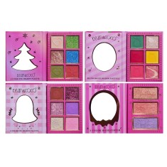 Set 4 palete de machiaj, kevin &amp; coco, christmas jingle, 21 culori, 27.3 x 20.8 x 2.4 cm