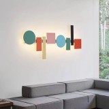 Cumpara ieftin Aplica LED 108CM 76W, forme geometrice, lumina rece/calda/neutra