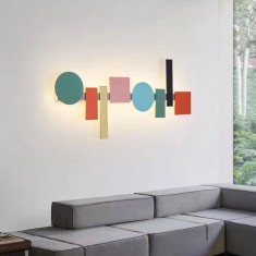 Aplica LED 108CM 76W, forme geometrice, lumina rece/calda/neutra