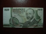 Austria 100 Schilling 1984, Bancnota Superba - Numismatica
