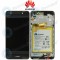 Huawei Y6 II (CAM-L21) Capac frontal modul display + LCD + digitizer + baterie negru 02350VUG 02350XME