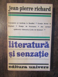 LITERATURA SI SENZATIE-JEAN-PIERRE RICHARD