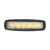Lampa tip bara cu 6 LED-uri 10-60V 18W spot unghi radiere 30 grade, 160x43x42 mm, IP67, 1170LM, 6000-6500K - Breckner Germany