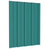 vidaXL Panou de acoperiș 12 pcs Verde 60 x 45 cm Oțel galvanizat 42047100