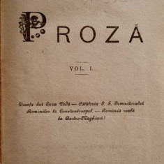 Bolintineanu, PROZA, volumul I, Editura saraga, Iasi, (1895)