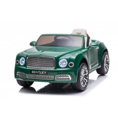 Masinuta electrica pentru copii Bentley Mulsanne 90W cu roti moi si scaun tapitat, verde
