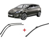 Cumpara ieftin Set 3 stergatoare FORD S-MAX (CJ, WA6) 2015-2018, parbriz si luneta, Valeo Silencio Xtrm