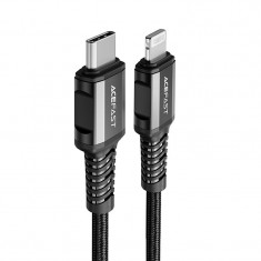 Cablu Acefast MFI USB Tip C - Lightning 1,2 M, 30 W, 3 A Negru (C1-01 Negru) C1-01-C-L BLACK