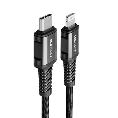 Cablu Acefast MFI USB Tip C - Lightning 1,2 M, 30 W, 3 A Negru (C1-01 Negru) C1-01-C-L BLACK foto