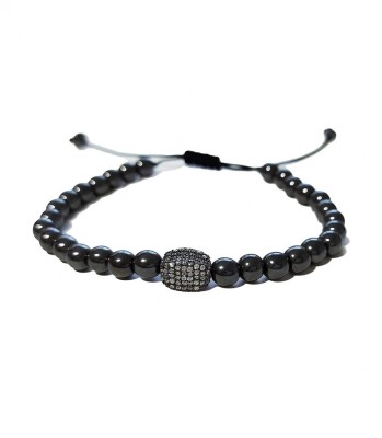 Bratara cu pietre naturale, Onix, Black Charm cu Zirconiu, A4B167 foto