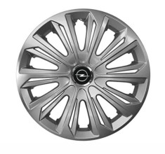 Set 4 capace roti Strong silver varnished pentru gama auto Opel, R14 foto