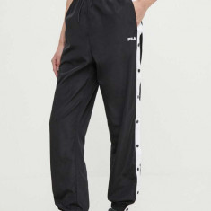 Fila pantaloni de trening Larisa culoarea negru, neted, FAW0768