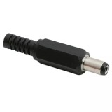 Mufa Alimentare DC 2.1x5.5mm Tata cu Fir si Protectie Cablu - OEM