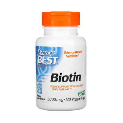 Biotin (Biotina B7) 5000mcg, Doctor&amp;#039;s Best, 120 capsule foto
