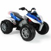 ATV Electric Injusa Rage Albastru/Alb 12V, Lumini, +3 Ani, Quad Copii, Baterie Reincarcabila