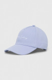 Armani Exchange șapcă de baseball din bumbac culoarea violet, cu imprimeu