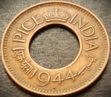 Moneda istorica 1 PICE - INDIA / DOMINATIE BRITANICA, anul 1944 * cod 5249