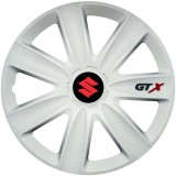 Set 4 Capace Roti GTX Alb R15, Compatibil Cu Suzuki