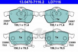 Set placute frana,frana disc OPEL ASTRA G Hatchback (F48, F08) (1998 - 2009) ATE 13.0470-7116.2