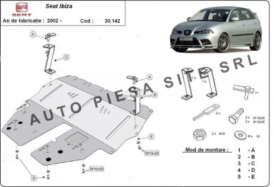 Scut metalic motor Seat Ibiza 3 III fabricat incepand cu 2002 APS-30,142 foto