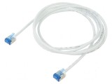 Patch cord U/FTP 6a 2m LSZH alb 32AWG placare aurit, Goobay