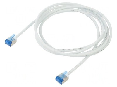 Patch cord U/FTP 6a 2m LSZH alb 32AWG placare aurit foto