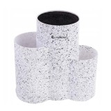 Suport cutite, 3in1, marmorat, 23x10x22,2 cm, KingHoff
