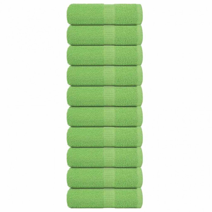 vidaXL Prosoape de baie 10 buc. FROGN Verde măr 30x30 cm 100% bumbac 137018