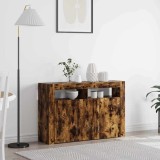 VidaXL Dulap Stejar Afumat Lemn Ingineresc 116 x 30 x 75 cm